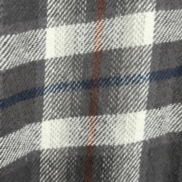 Eddie Bauer Mens XXL Button Front Shirt Bristol Flannel Smoke Gray Long Sleeves - Picture 10 of 10